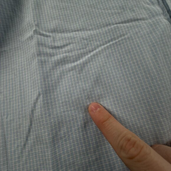 Brooks Brothers Non Iron Button Up Shirt Cotton Men 16.5 35 Madison Blue Check - Picture 13 of 16